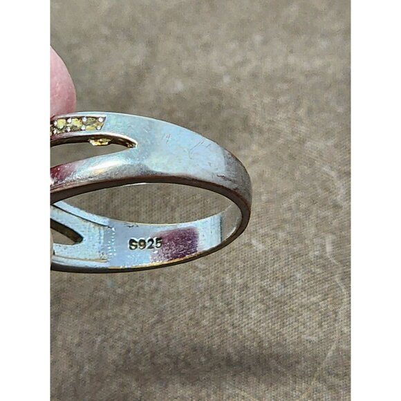 Heart-Shaped Mystic Topaz & Amethyst 925‎ Sterling Silver Ring - Picture 3 of 5